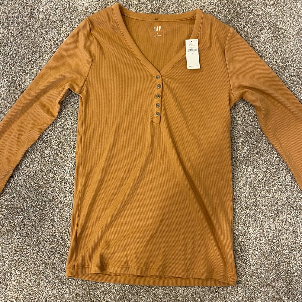 Women’s Brown Gap Long Sleeve Tee - Picture 7 of 7